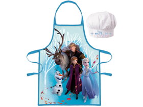 Zástera dievčenská Frozen II s kuchárskou čiapkou